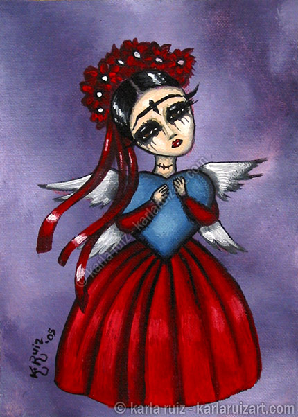 Blue Heart Frida
